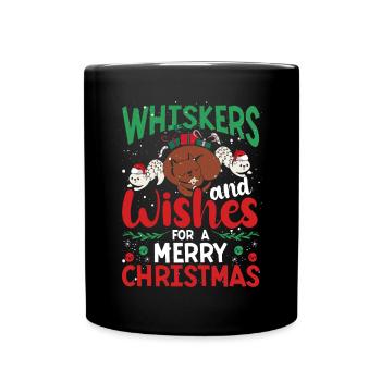 Whiskers and wishes - Full Colour Mug - black - Front