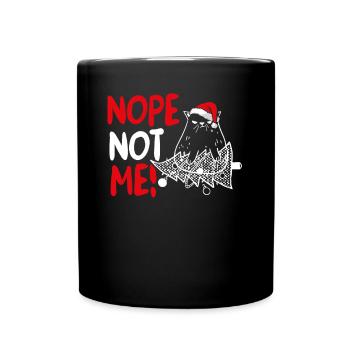 Chat de Noël en colère - Mug uni - noir - Devant