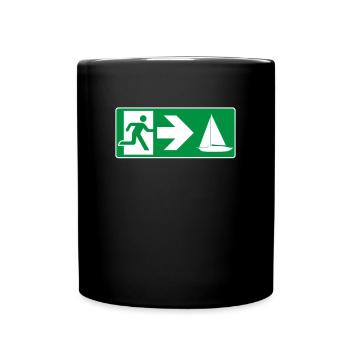 Emergency Exit Sailing Sailor - Full Colour Mug - black - Front