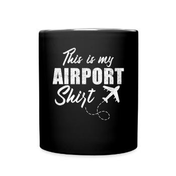 Vacation Travel Quote - This Is My Airport - Full Colour Mug - black - Front