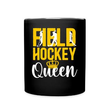 Field Hockey Queen Field Hockey - Tasse einfarbig - Schwarz - Vorne