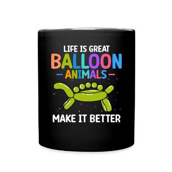 Balloon Animal Party Balloon Artist - Full Colour Mug - black - Front