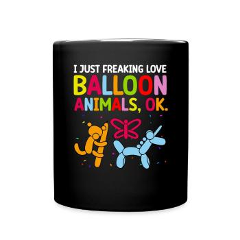 Balloon Animal Party Balloon Artist - Full Colour Mug - black - Front