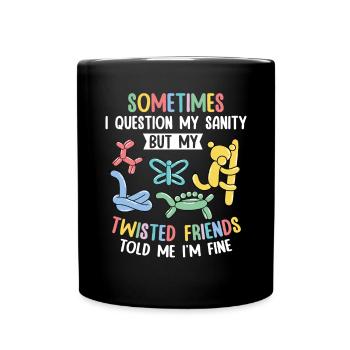 Balloon Animal Party Balloon Artist - Full Colour Mug - black - Front
