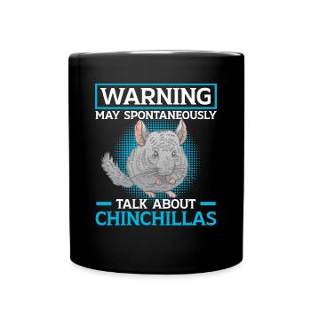 Parlez de chinchilla, rongeur, souris laineuse - Mug uni - noir - Devant