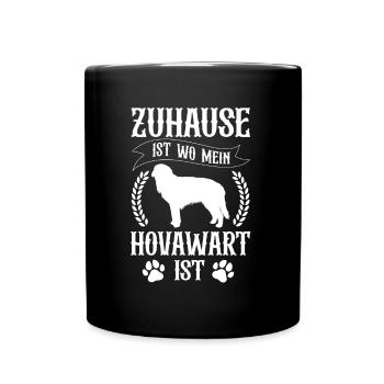 Hovawart ist mein Zuhause Derber Bauernhund - Tasse einfarbig - Schwarz - Vorne