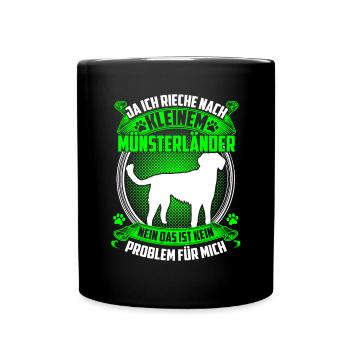 Ich rieche nach Kleiner Münsterländer - Tasse einfarbig - Schwarz - Vorne