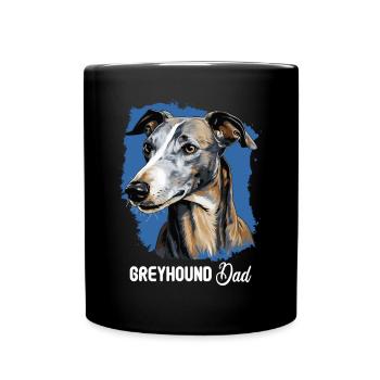 Hund Greyhound - Tasse einfarbig - Schwarz - Vorne