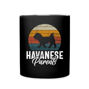 Cadeaux pour les amoureux des chiens bichons havanais - Mug uni - noir - Devant