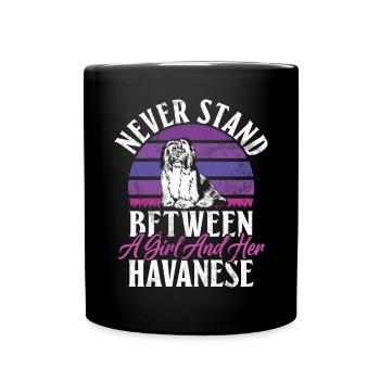 Cadeaux pour les amoureux des chiens bichons havanais - Mug uni - noir - Devant