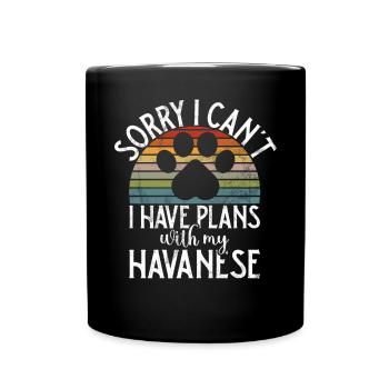 Cadeaux pour les amoureux des chiens bichons havanais - Mug uni - noir - Devant