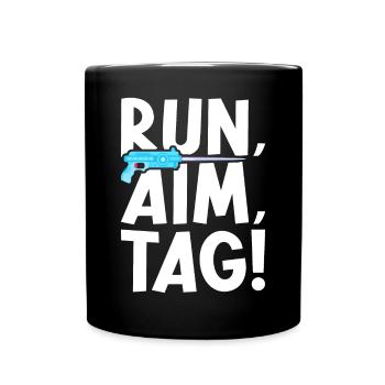 Laser Tag Spieler - Tasse einfarbig - Schwarz - Vorne
