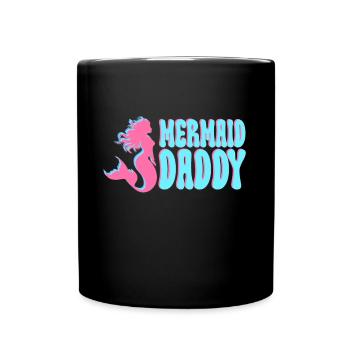 Birthday Party Mermaid Family Matching - Full Colour Mug - black - Front