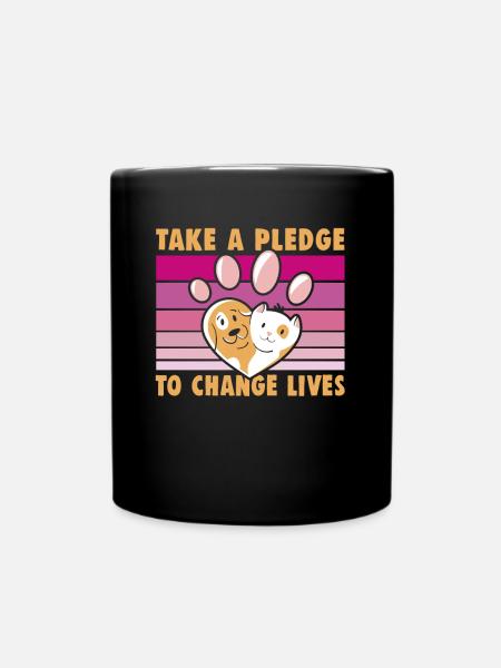 Conceptions de sauvetage de chiens pour les militants des droits des animaux - Mug uni - noir