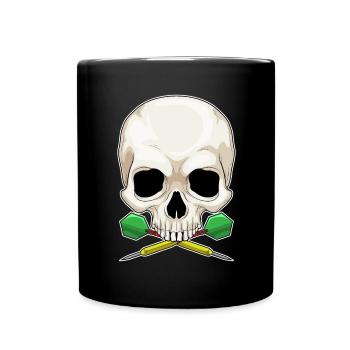 Fléchette tête de mort - Mug uni - noir - Devant