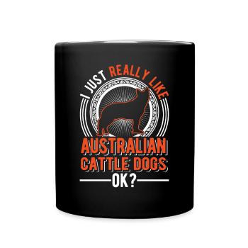 Cadeau de chien de bouvier australien - Mug uni - noir - Devant