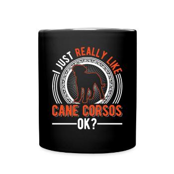 J’aime juste Cane Corsos - Mug uni - noir - Devant
