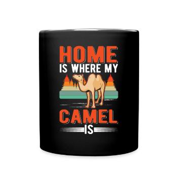 Home is where my camel is Egypt dromedary - Full Colour Mug - black - Front