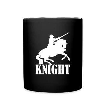 Knight Ritter Mittelalter - Tasse einfarbig - Schwarz - Vorne