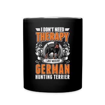 German Hunting Terrier Therapy - Full Colour Mug - black - Front