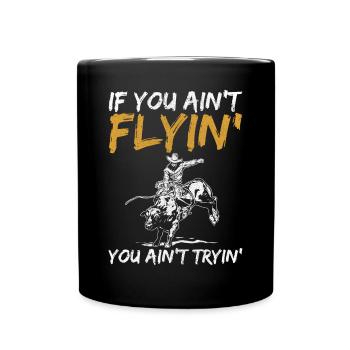 Bull Rider Bull Riding Cowboy - Full Colour Mug - black - Front