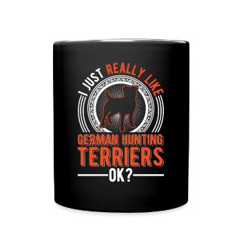 J’aime juste les terriers de chasse allemands - Mug uni - noir - Devant