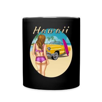 HAWAÏ - Mug uni - noir - Devant
