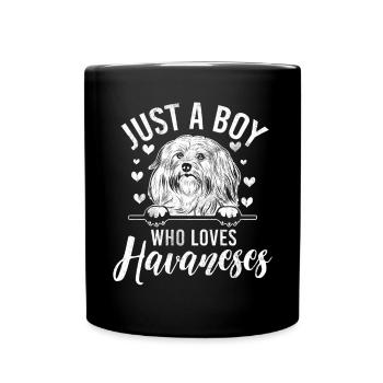 Cadeaux pour les amoureux des chiens bichons havanais - Mug uni - noir - Devant
