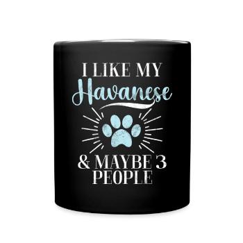 Cadeaux pour les amoureux des chiens bichons havanais - Mug uni - noir - Devant