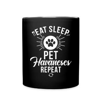 Cadeaux pour les amoureux des chiens bichons havanais - Mug uni - noir - Devant