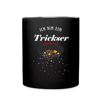 Trickser Hobbyzauberer Illusionist Bühnenmagier - Tasse einfarbig - Schwarz - Vorne