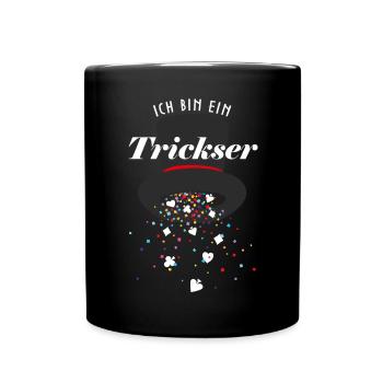 Trickser Kartentricks Kartenzauber Kartenspiel - Tasse einfarbig - Schwarz - Vorne