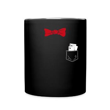Costume Substitut Illusionniste Tours de cartes Carte Magie - Mug uni - noir - Devant