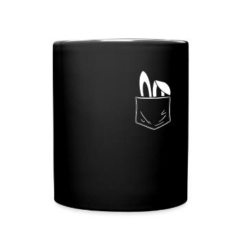 Costume Replacement Magician Wizard Breast Pocket Bunny - Full Colour Mug - black - Front