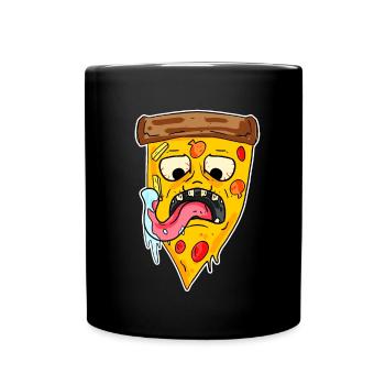 Monstre de pizza - Mug uni - noir - Devant