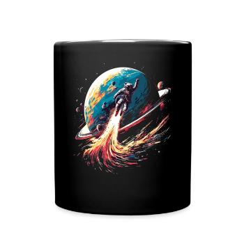 Art de la planète astronaute - Mug uni - noir - Devant