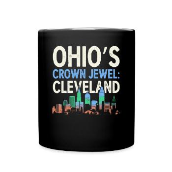 Cleveland State Ohio USA America United States - Full Colour Mug - black - Front