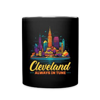Cleveland State Ohio USA America United States - Full Colour Mug - black - Front