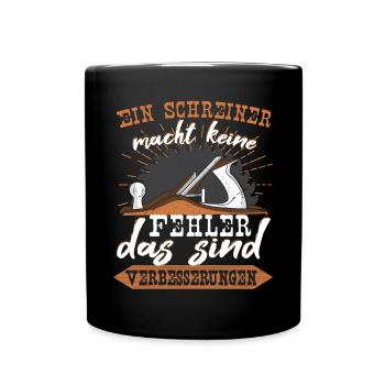Tischler Handwerker Schreiner - Tasse einfarbig - Schwarz - Vorne