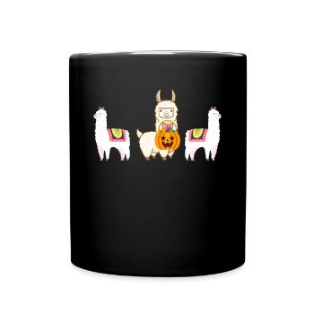 Halloween Aplaca Funny Halloween Aplaca - Full Colour Mug - black - Front