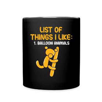Balloon Animal Party Balloon Artist - Full Colour Mug - black - Front