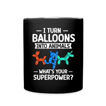 Balloon Animal Party Balloon Artist - Full Colour Mug - black - Front