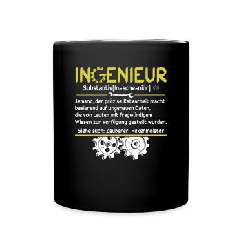 Definition Ingenieur - Tasse einfarbig - Schwarz - Vorne