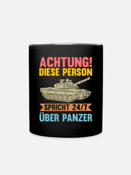 Panzerfahrer Soldat Panzer - Tasse einfarbig - Schwarz