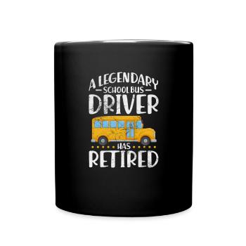 Busfahrer - Tasse einfarbig - Schwarz - Vorne