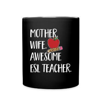Lehrkraft Englisch Zweitsprache Fremdsprache - Tasse einfarbig - Schwarz - Vorne