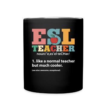 Lehrkraft Englisch Zweitsprache Fremdsprache - Tasse einfarbig - Schwarz - Vorne