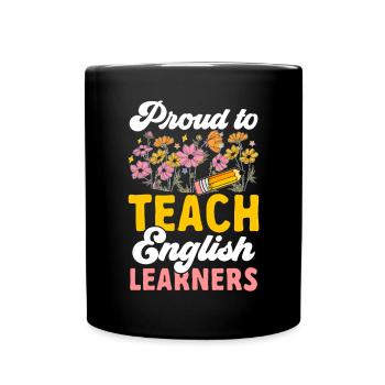 Lehrkraft Englisch Zweitsprache Fremdsprache - Tasse einfarbig - Schwarz - Vorne