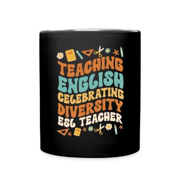 Lehrkraft Englisch Zweitsprache Fremdsprache - Tasse einfarbig - Schwarz - Vorne