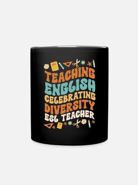Teacher English Second Language Foreign Language - Full Colour Mug - black